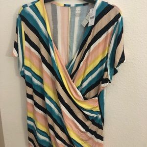 Striped soft knit fabric Top